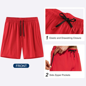 Short de bain tricoté taille haute pour homme, respirant, élastique, personnalisable avec logo client, idéal pour l'été - Product Image 5