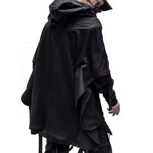 Sweat-shirt à capuche Techwear 2024 pour homme, style urbain cyberpunk, streetwear, surdimensionné, hip hop, gothique, tactique, ninja, noir - Product Image 4