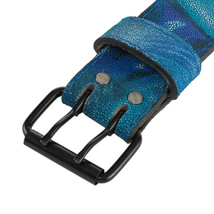 Custom Logo Cowhide Leather Power Weight Lifting Belt for Gym Competition Grade Cowhide Powerlifting Belts - Product Image 4