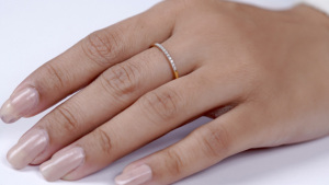 Anillo de Compromiso de Oro Sólido de 14K con Diamante Cultivado en Laboratorio, Certificado IGI, Banda de Boda Apilable Personalizada, Unisex - Product Image 5