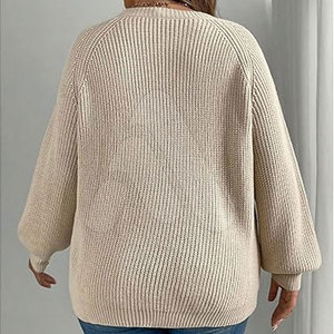 Pull-over décontracté pour femme en coton tricoté 100 % avec broderie florale élégante, col rond, haute qualité, séchage rapide et respirant - Product Image 2