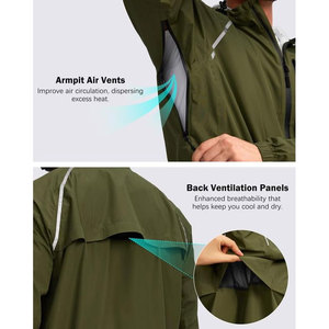 Chaqueta Impermeable con Capucha para Hombre, Estilo Casual Único, de Lona, para Lluvia, de Buena Calidad, Marca Privada para Adultos - Product Image 4