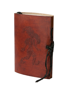 Diario de Cuero Kokopelli, Cuaderno de Cuero Hecho a Mano, Diario de Viaje Vintage, Diario de Escritura Rústico, Papel con Borde Desflecado, Regalo - Product Image 4