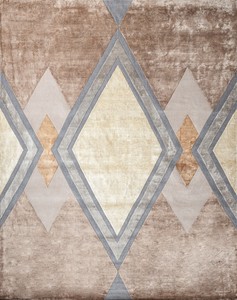 Tapis persan tufté à la main en laine et soie de qualité export, écologique, antidérapant et lavable, pour salon, chambre et hôpital - Product Image 1