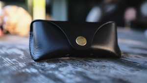 Genuine Leather <b>Glasses</b> Pouch Soft Cowhide Spectacles <b>Case</b> Luxury Handmade Slim Sunglasses Cover Travel Bag LGC-0064 - Product Image 3