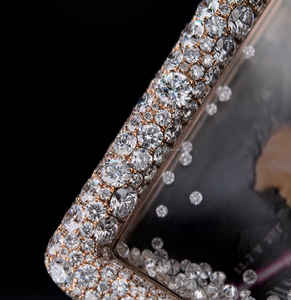 Pendentifs de mariage/fiançailles vintage en or jaune 10 carats, diamants taillés de laboratoire IGI/GIA, unisexe, pour style hip-hop, bijoux rap - Product Image 2