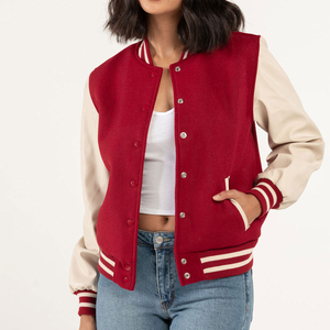 Nouvelle veste varsity respirante pour femme, très tendance, personnalisable avec logo brodé, veste varsity unie pour femme. - Product Image 5