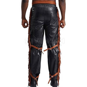 Pantalones de cuero de gamuza con diseño occidental elegante para montar a caballo y moda al aire libre - Product Image 3