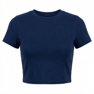 เสื้อยืดคอตตอนแบบครอปท็อปสำหรับผู้หญิง ลายมัดย้อม สไตล์บูติก แฟชั่นทันสมัย เหมาะสำหรับออกกำลังกายและเล่นกีฬา - Product Image 1