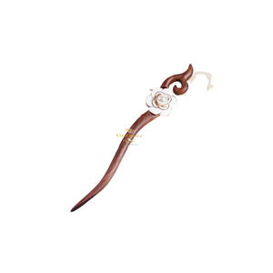 Bâtonnet à cheveux en bois de qualité supérieure, fait main, finition naturelle, accessoire capillaire durable pour femmes, pour le coiffage des chignons et l'usage quotidien - Product Image 3