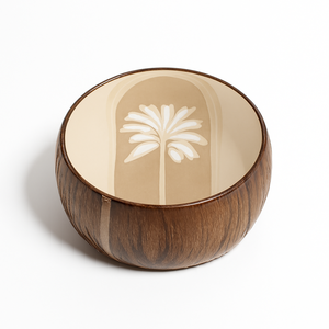 Cuenco de Madera Esmaltado con Diseño de Luna Creciente Azul, Regalo Islámico para Ramadán, Decoración Eid, Cuenco Decorativo Hecho a Mano para Mesa - Product Image 3