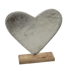 Diseño Festivo Metálico con Acabado Plateado, Ideal para Decoración Navideña, Decoración Festiva, Diseño de Vajilla Metálica con Forma de Corazón - Product Image 5