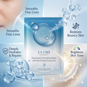 LA EXO Masque Hydratant Apaisant et Éclatant pour le Visage à l'Exosomes – Soin Nourrissant en Feuille - Product Image 4