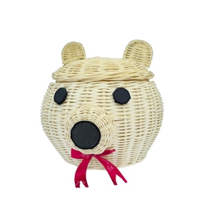 Handcrafted White Bear <b>Storage</b> <b>Basket</b>: Eco-friendly Decor & Gift for Home & Hospitality - Product Image 2