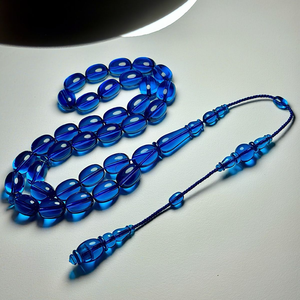 Rosario Musulmán Hecho a Mano con Cuentas de Resina Premium con Acabado Turquesa, Ecológico, para Meditación y Decoración Espiritual - Product Image 6