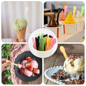 Home Richfull - Cucharas de Degustación Desechables Ecológicas, Biodegradables, Libres de BPA, Impermeables, de Plástico, Mini, para Postres, Helados - Product Image 1