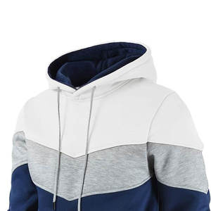Sudadera con Capucha 100% Algodón, Diseño Colorblock, Forro de Felpa Francesa, Cálida, ODM, Talla Grande, Unisex, Informal, para Exteriores, Primavera - Product Image 1