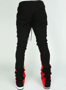 Custom Vintage Wash Black Red Combo Straight Leg Baggy Street Style Flare Pants Embroidery <b>Stack</b> Pants for Men Formal Trendy - Product Image 3