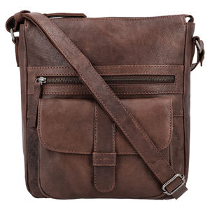 Sacs à bandoulière de voyage unisexe 2026 en cuir véritable 100 % avec fermeture éclair, confortables, écologiques et légers - Product Image 1