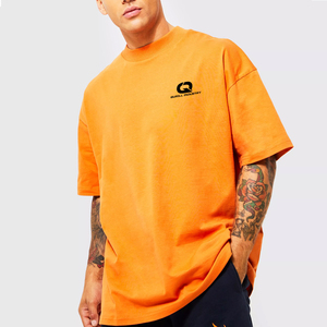 เสื้อยืดผู้ชายทรงโอเวอร์ไซส์ ผ้าแคนวาสคอตตอน 100% ราคาประหยัด สไตล์ลำลองสำหรับฤดูร้อน ทรงหลวมไหล่ตก ใส่สบาย เป็นมิตรกับสิ่งแวดล้อม แห้งเร็ว สไตล์สตรีท - Product Image 1