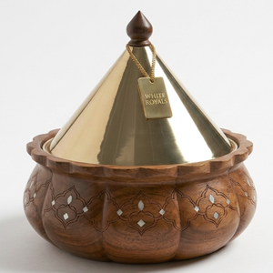 Modern Wooden Casserole <b>Set</b> with Conical Lid Mother Pearl Inlay Food Warmer <b>Buffet</b> <b>set</b> <b>Chafing</b> <b>Dish</b> Wholesale Hotpot <b>Set</b> Luxury - Product Image 1