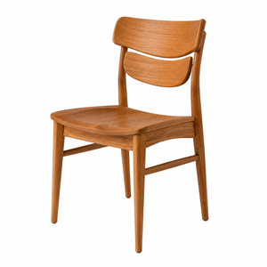 Silla de Comedor Moderna Nórdica de Madera de Teca Sólida con Respaldo Esculpido de Doble Capa |   Silla de Comedor Premium Hecha a Mano para Uso en Hoteles y Hogares - Product Image 3