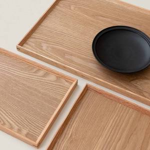 <b>Top</b> Selling Natural <b>Solid</b> <b>Wood</b> Decorative Tray with Handles for Coffee Tea Breakfast and Dining <b>Table</b> Available For Sale - Product Image 5