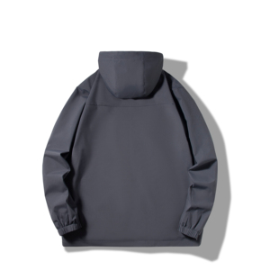 Chaqueta Softshell Impermeable y Transpirable para Hombre, con Cierre, Bolsillos Grandes, Diseño Ligero Informal, con Capucha, UPF 35+, para Pesca - Product Image 3