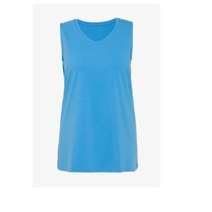 Débardeur de sport pour femme OEM, tricoté, coupe oversize, dernière conception, sans manches, vêtement de fitness et de gym - Product Image 3