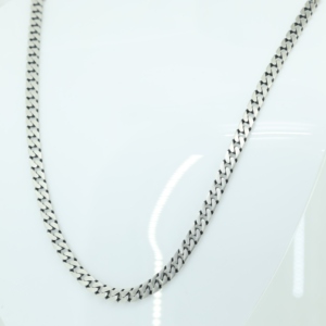 ขายส่งสร้อยเงินแท้ 925 สำหรับผู้ชาย คุณภาพสูง ขนาด 3/4/5/6 มม. แบบแบนโค้ง Cuban Link Chain สไตล์ไมอามี่ ฮิปฮอป - Product Image 2