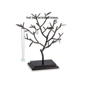 <b>Tree</b> Shape Metal Jewelry <b>Stand</b> Premium Design with Glossy Black Plated Top Selling Jewelry Holder Aluminum <b>Stand</b> from India - Product Image 1
