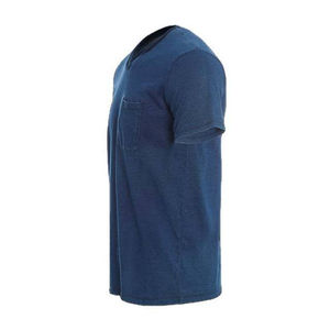 T-shirts pour hommes à col en V, coupe ajustée, avec logo personnalisé, prix de gros, grande taille, avec poches, 100% coton - Product Image 3