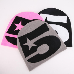 Hot Selling Comfortable Fit Brand Designer <b>Winter</b> Warm Knitted Beanie <b>Hat</b> for <b>Men</b> Women Letter Plaid Made Cotton - Product Image 3
