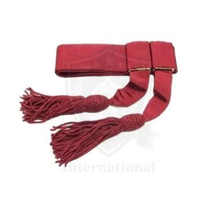 Cinta Decorativa con Borlas Rojas para Uniformes, con Doble Fleco, para Uso Ceremonial, OEM - Product Image 1