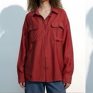 Camisa Oversize de Moda Urbana para Chicas, Diseño Personalizado, Algodón, Manga Larga, Proveedor OEM ODM - Product Image 5