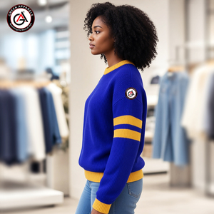 Cardigans en acrylique pour femmes avec broderie de boutons d'hiver de la sororité Sigma Gamma Rho |   Cardigan vintage anti-rides sur mesure en gros - Product Image 3