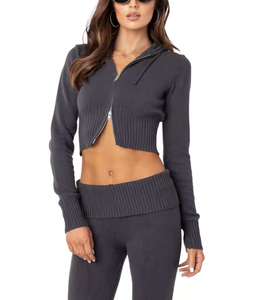 Conjunto de Dos Piezas con Sudadera con Capucha y Pantalones Cortos para Mujer, Estampado Personalizado, Conjunto de 2 Piezas para Dama, Conjunto Casual para Mujer, Venta al Por Mayor, Nuevo 2026 - Product Image 1