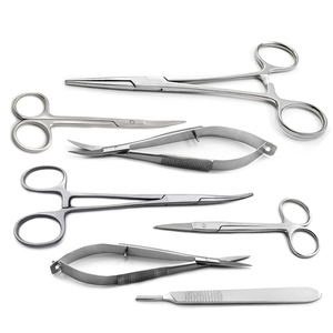 Instruments de microchirurgie de base, kit chirurgical, porte-aiguille, forceps, poignée BP - Product Image 1