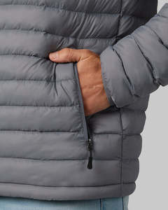 Veste matelassée à capuche personnalisée OEM avec doublure en polaire et col montant |   Vêtements d'hiver isolés, respirants et écologiques pour hommes et femmes - Product Image 3