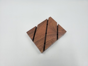 Eco-Friendly Rectangular Wooden <b>Soap</b> Dishes - Product Image 1