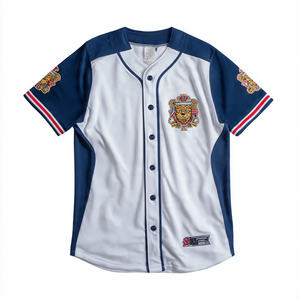 Camiseta de Béisbol de Alta Calidad con Botones para Hombre, Camisetas de Béisbol Ligeras para Hombre, Camisetas de Softbol 100% Poliéster - Product Image 1