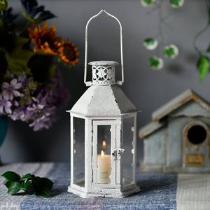 Classical Hanging Silver Metal Candle <b>Lanterns</b> Led Candle <b>Lantern</b> Holder for Indoor Outdoor Home Decorative - Product Image 3