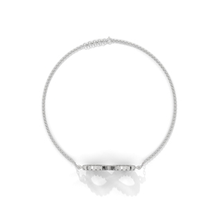<b>Infinity</b> Diamond <b>Bracelet</b> Fine Chain Link Bangle for Wedding Anniversary Gift - Product Image 3