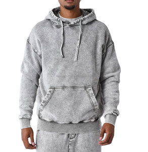 Professional Design Men <b>Acid</b> Wash Pullover Tracksuit <b>Drop</b> Shoulder Soft Fabric Comfortable Size 100% Cotton Fleece Best Quality - Product Image 6