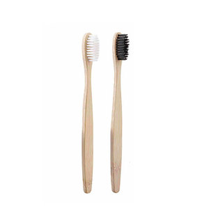 Cepillo de Dientes de Bambú Ishhah con Cerdas Suaves de Carbón Natural, Mango Biodegradable, Paquete Familiar para Uso Doméstico - Product Image 2