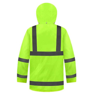 Veste de travail réfléchissante de sécurité personnalisée avec logo, en polaire imperméable et chaude pour l'hiver, haute visibilité, classe 2 ANSI, Zohan Creations - Product Image 3