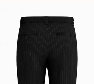 <b>Men</b> <b>Pinstripe</b> Formal <b>Trousers</b> Business Office Suit Pants - Product Image 2