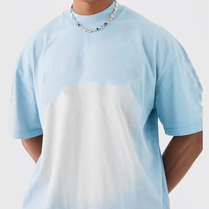 Ensemble de sport décontracté d'été pour hommes, vente en gros, t-shirts amples à manches courtes en coton gaufré 100 % écologique - Product Image 6