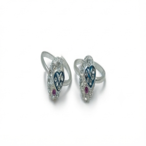DIVYORO Women's Classic <b>Adjustable</b> Silver Artisanal Toe <b>Ring</b> - Product Image 1
