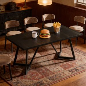 Modern Rectangular <b>Dining</b> <b>Table</b> for Living Room and Kitchen Sturdy Design for Everyday Use - Product Image 6